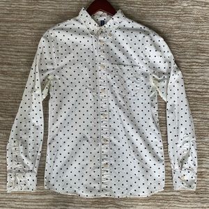 H&M Men’s Blue & White Polkadot Dress Button-Down